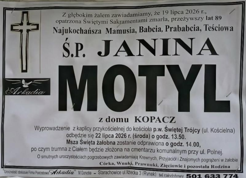 Janina  Motyl z d. Kopacz