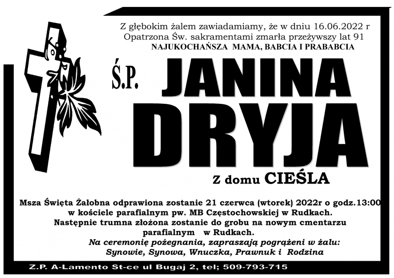  Janina  Dryja z d. Cieśla
