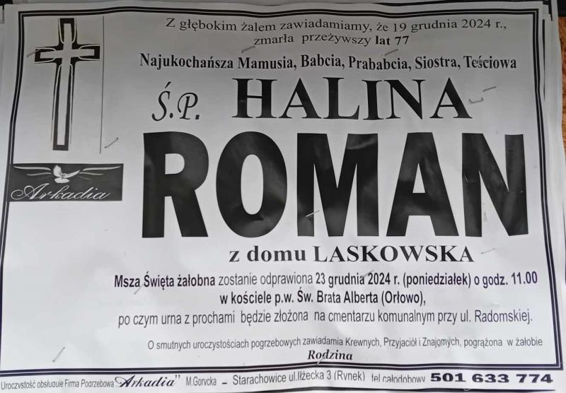 Halina  Roman z d. Laskowska
