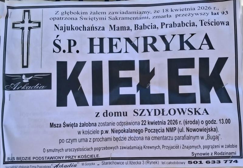 Henryka  Kiełek z d. Szydłowska