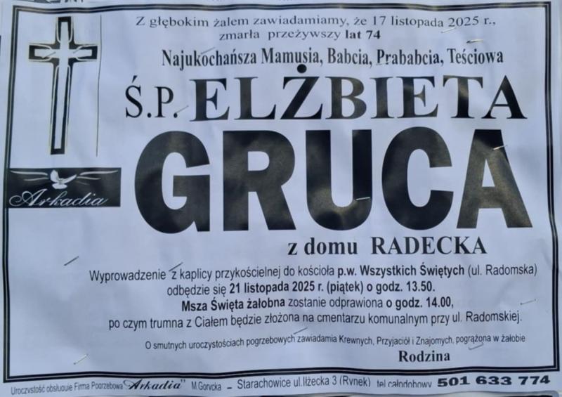 Elżbieta  Gruca z d. Radecka