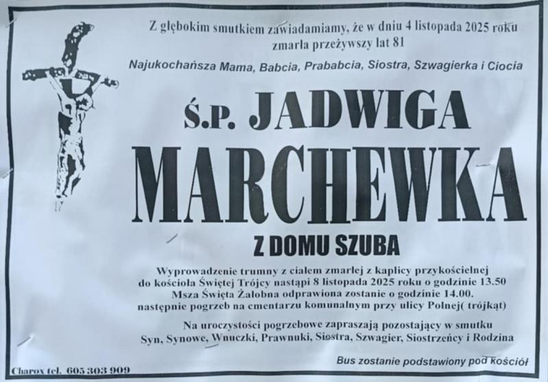 Jadwiga  Marchewka z d. Szuba