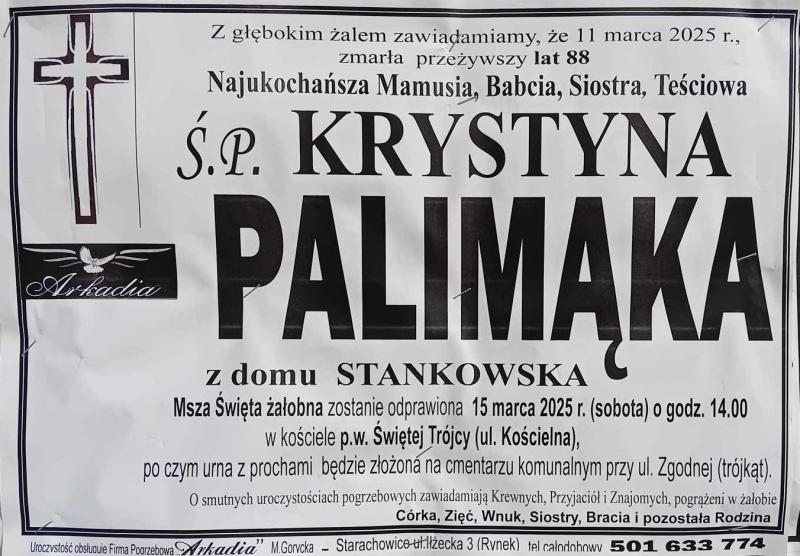 Krystyna  Palimąka z d. Stankowska