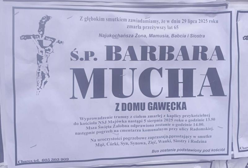 Barbara Mucha, z d. Gawęcka