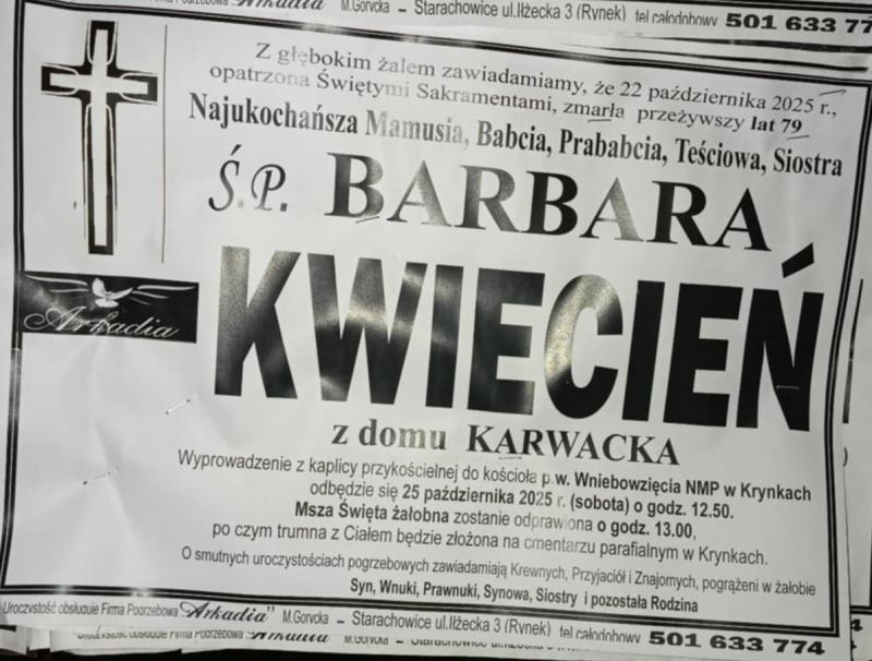 Barbra  Kwiecień z d. Karwacka