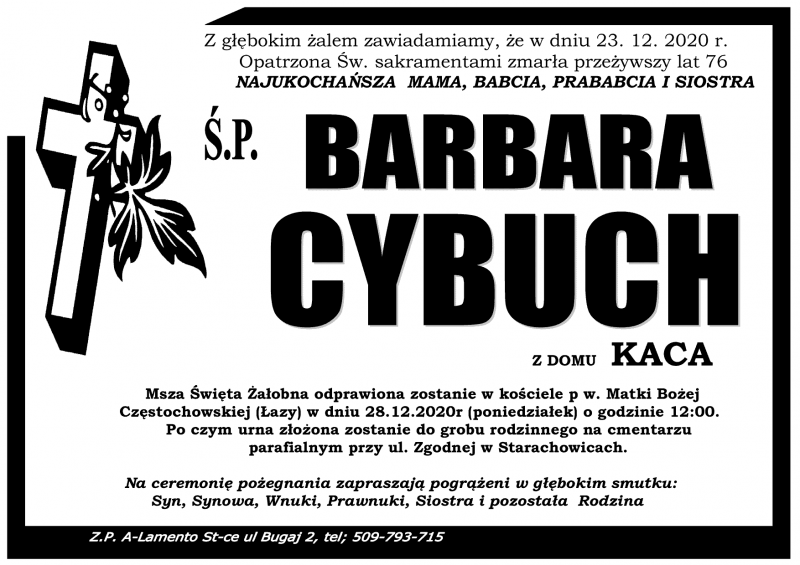Barbara Cybuch z domu Kaca