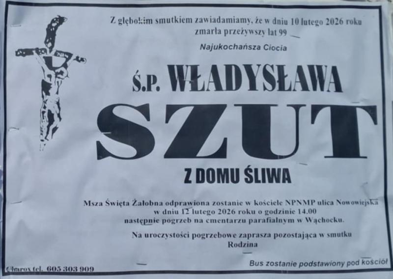 Władysława  Szut z d. Śliwa