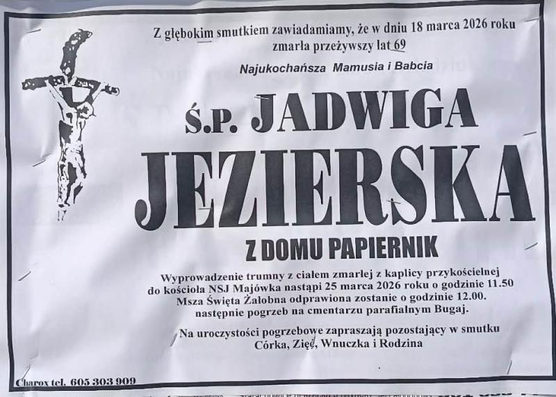 Jadwiga  Jezierska z d. Papiernik 