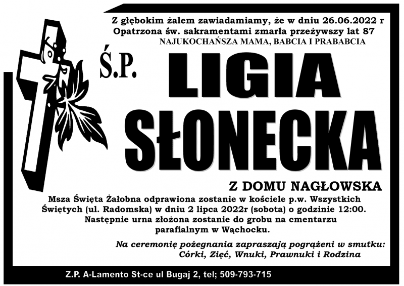  Ligia  Słonecka z d. Nagłowska
