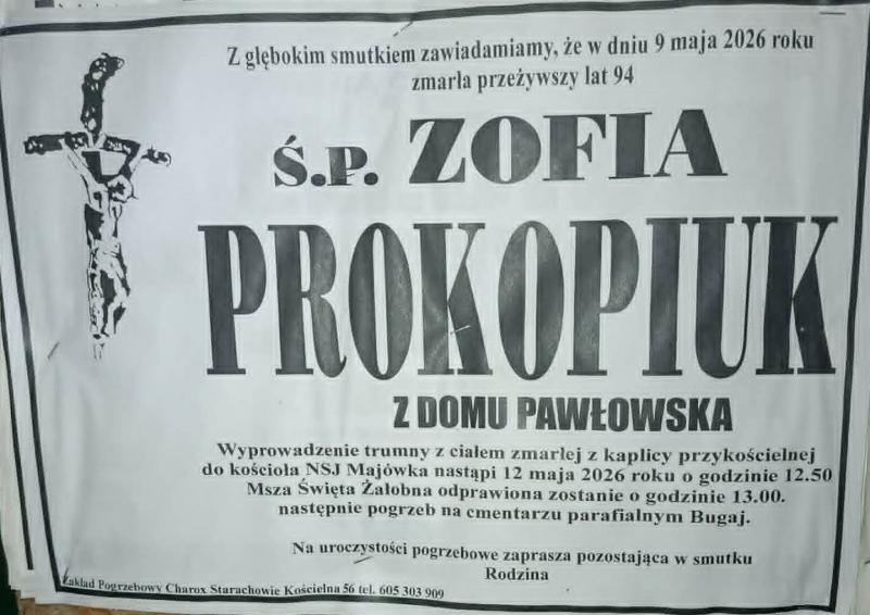 Zofia  Prokopiuk z d. Pawłowska