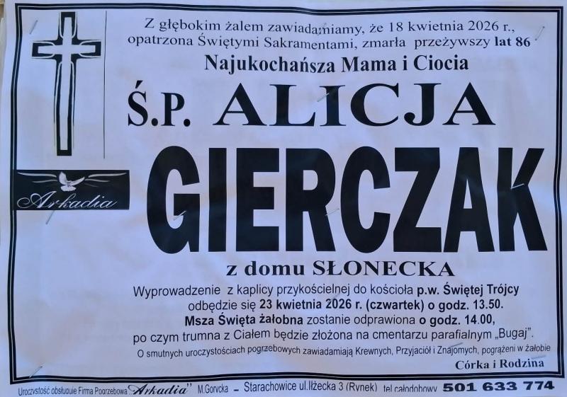 Alicja  Gierczak z d. Słonecka