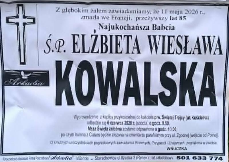 Elżbieta Wiesława  Kowalska