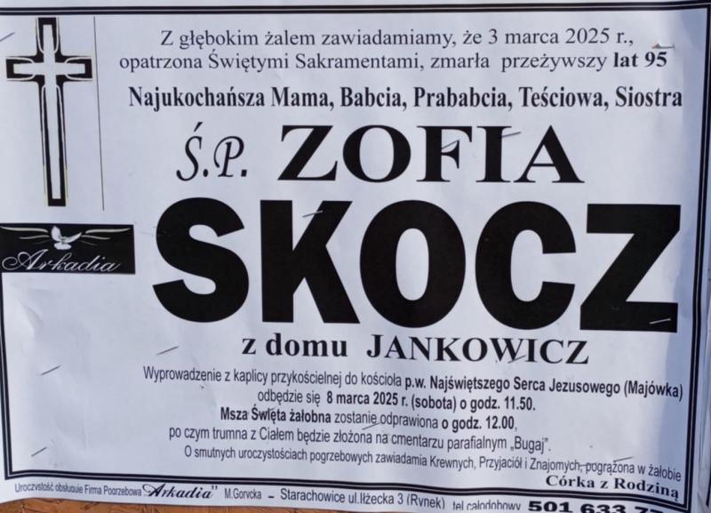 Zofia  Skocz z d. Jankowicz