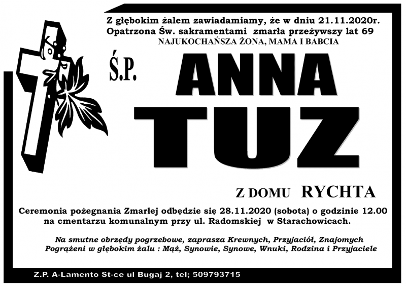 Anna Tuz z domu Rychta