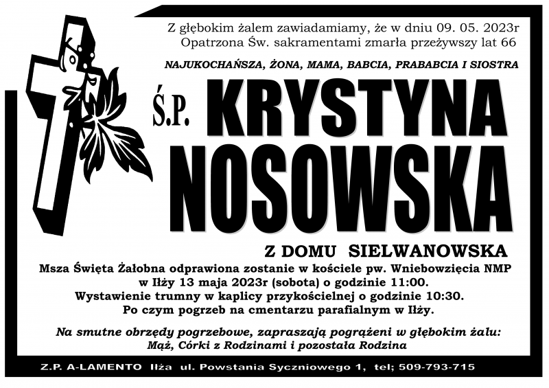 Krystyna  Nosowska z d. Sielwanowska