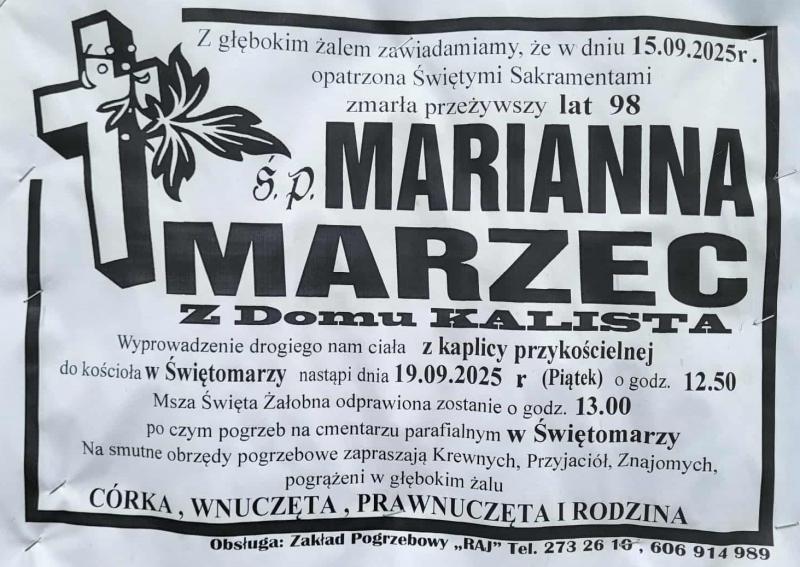 Marianna  Marzec z d. Kalista