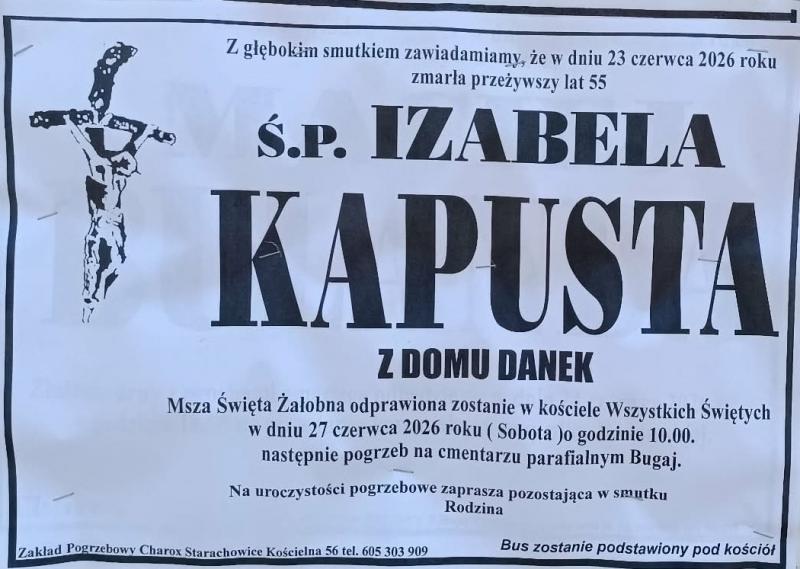  Izabela  Kapusta z d. Danek