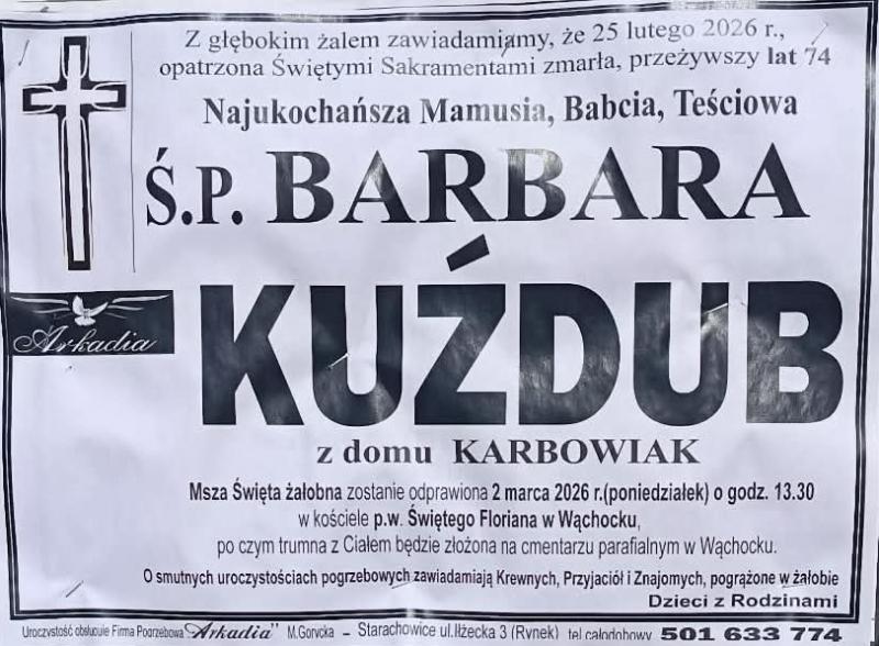 Barbara  Kuźdub z d. Karbowiak