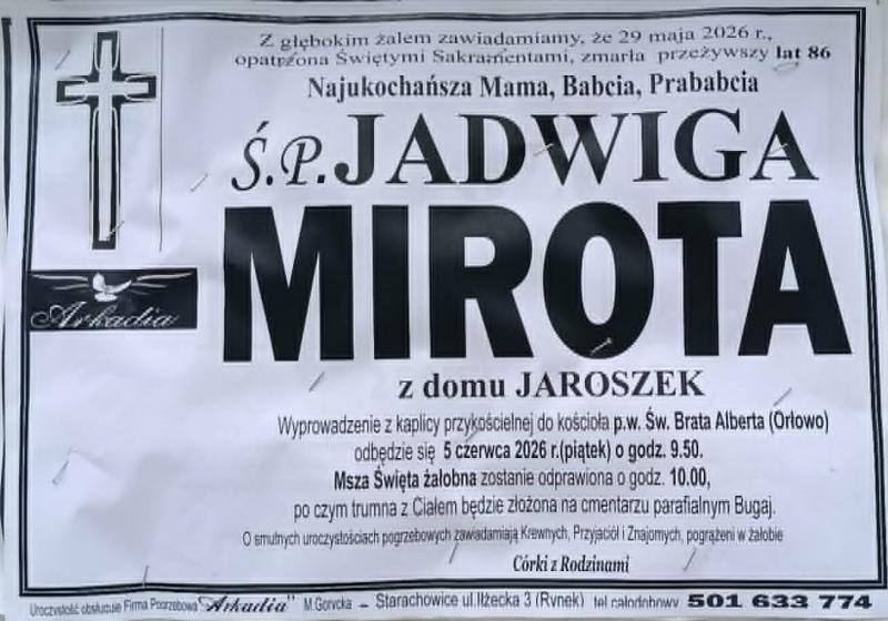 Jadwiga  Mirota z d. Jaroszek