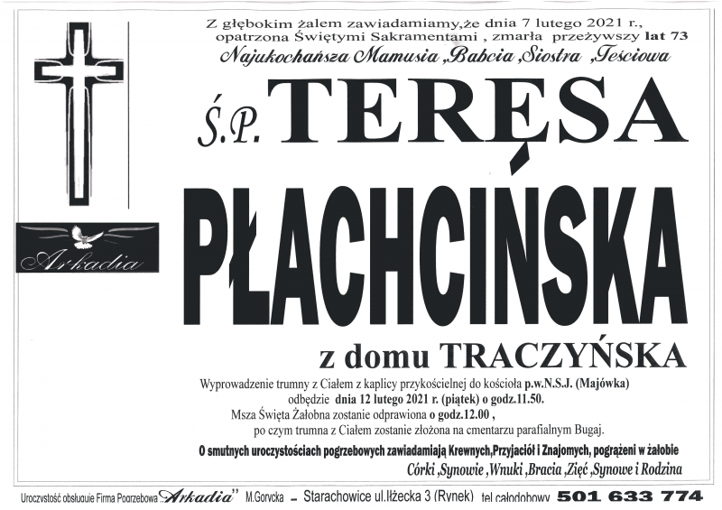 Teresa Płachcińska z domu Traczyńska