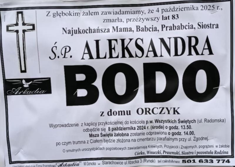 Aleksandra  Bado z d. Orczyk