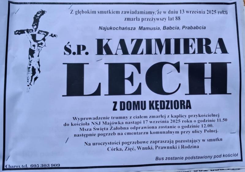 Kazimiera  Lech z d. Kędziora