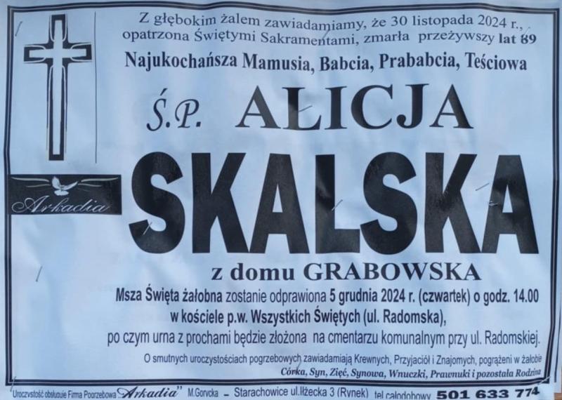 Alicja  Skalska z d. Grabowska