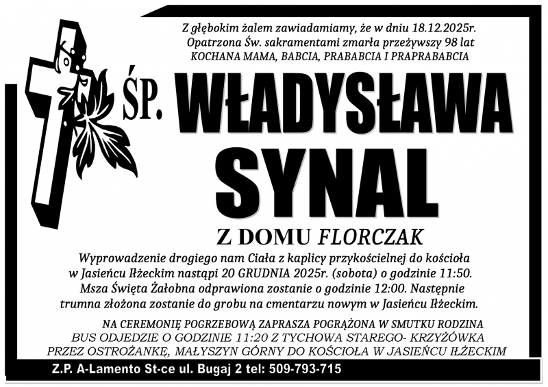 Władysława  Synal z d. Florczak
