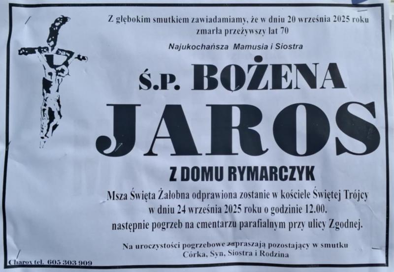 Bożena  Jaros z d. Rymarczyk