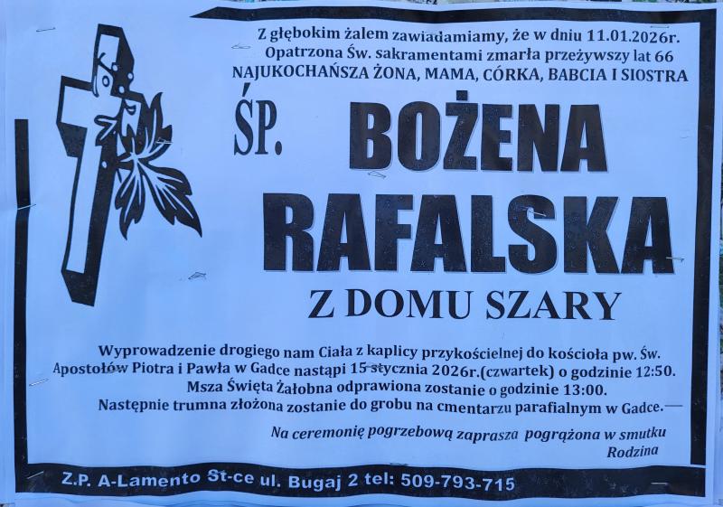 Bożena Rafalska z d. Szary