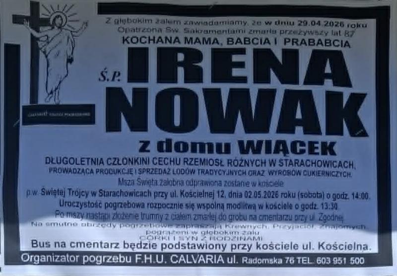 Irena  Nowak z d.Wiącek