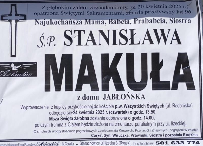 Stanisława  Makuła z d. Jabłońska