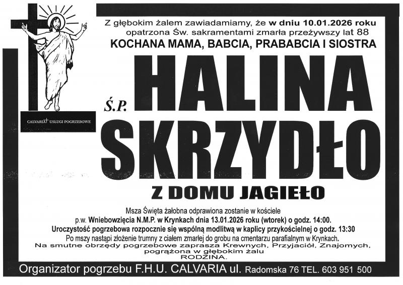 Halina  Skrzydło z d. Jagieło
