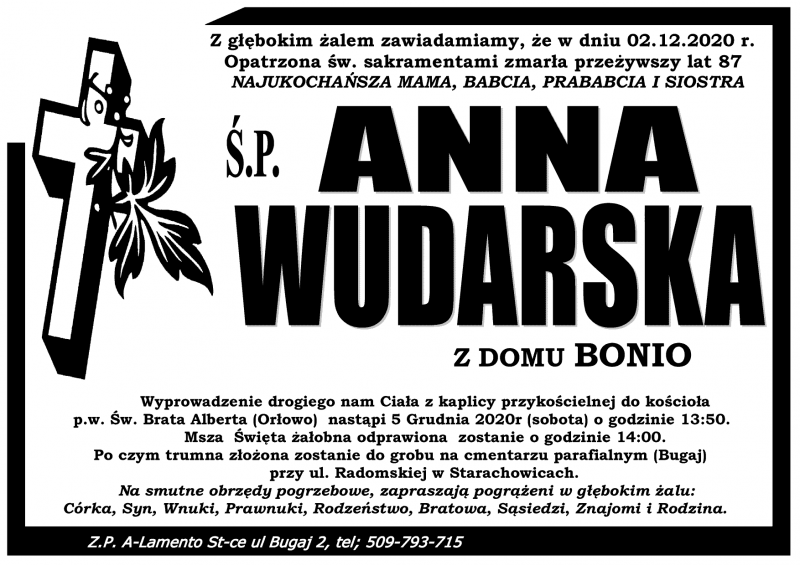 Anna Wudarska z domu Bonio