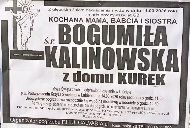 Bogumiła  Kalinowska z d. Kurek