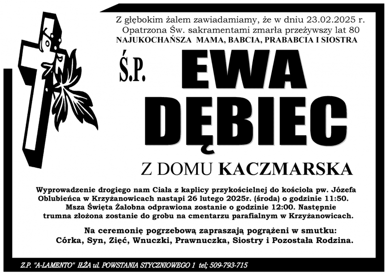 Ewa  Dębiec z d. Kaczmarska