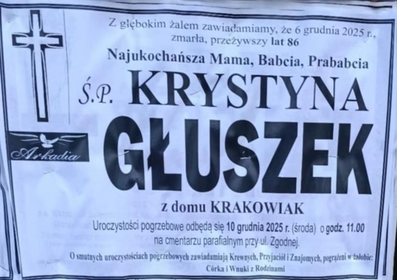Krystyna  Głuszek z d. Krakowiak