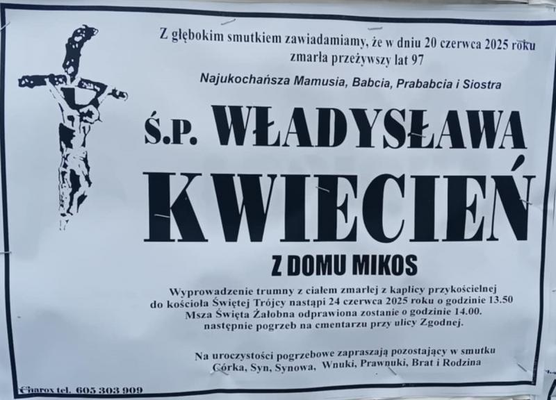 Władysława  Kwiecień z d. Mikos