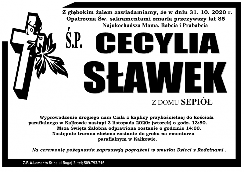 Cecylia Sławek z domu Sepiół
