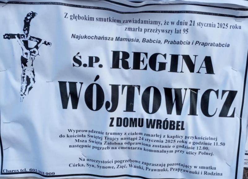 Regina  Wójtowicz z d. Wróbel 