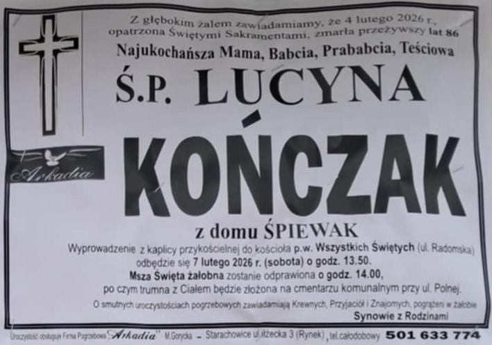 Lucyna  Kończak z d. Śpiewak