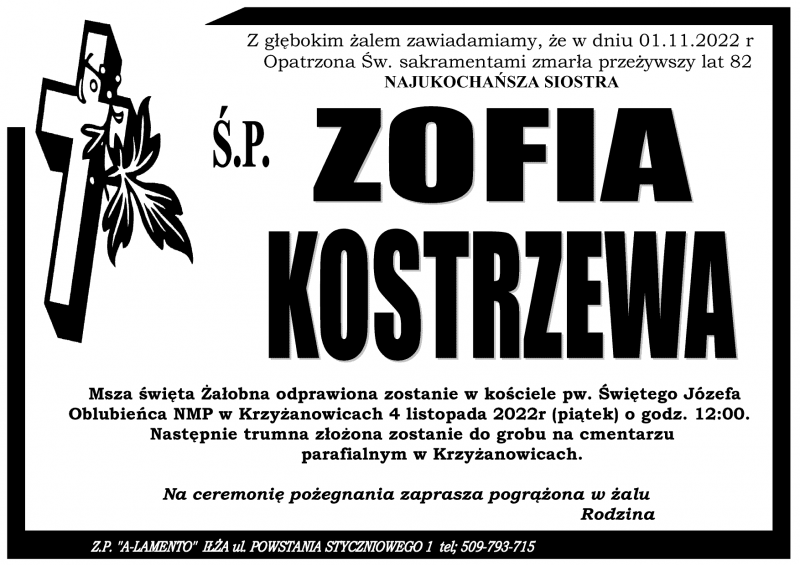Zofia  Kostrzewa