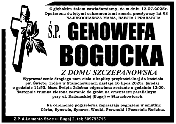 Genowefa  Bogucka z d. Szczepanowska