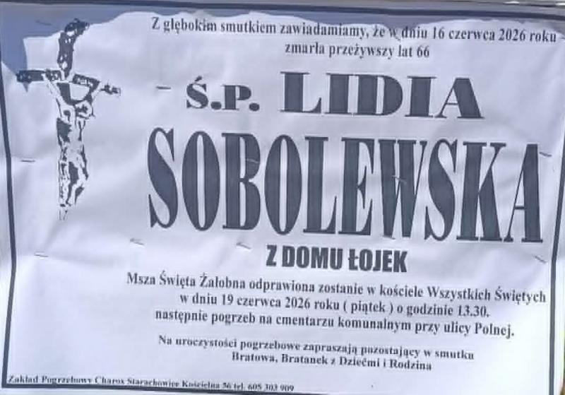 Lidia  Sobolewska z d. Łojek 