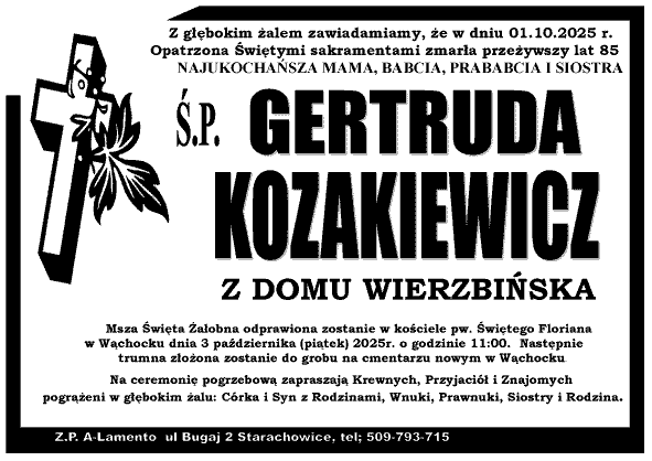 Gertruda  Kozakiewicz d. Wierzbińska