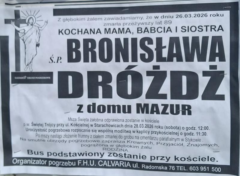 Bronisława  Dróżdż z d. Mazur