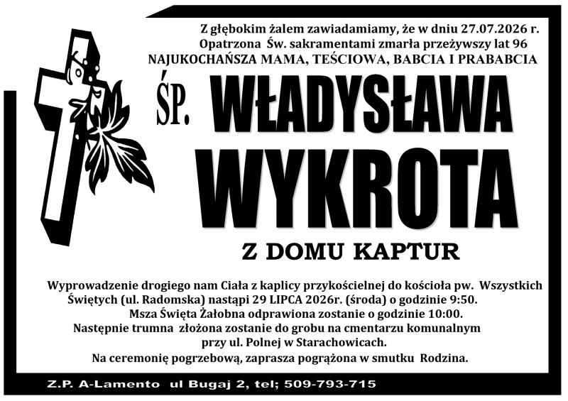 Władysława Wykrota z d. Kaptur