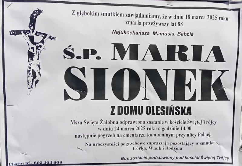 Maria  Sionek z d. Olesińska