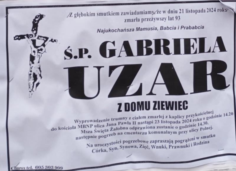 Gabriela  Uzar z d. Ziewiec