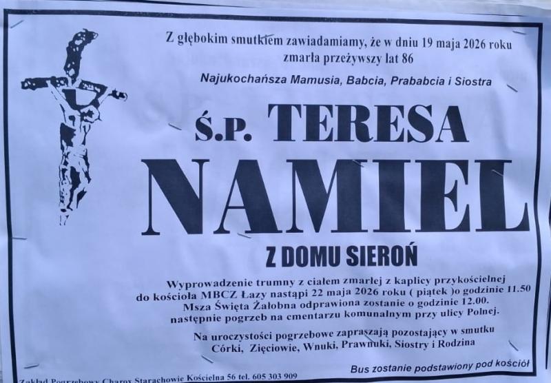 Teresa  Namiel z d. Sieroń